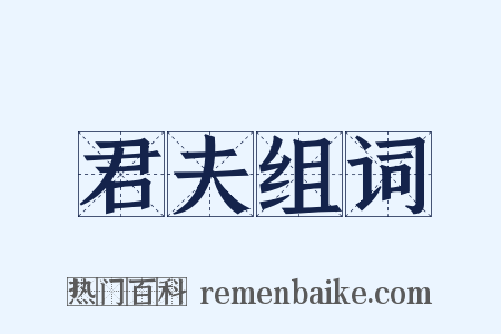 君夫组词是什么意思的图片
